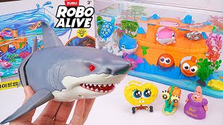 [🦈toy asmr 🦈] Zuru Robo Alive Shark & Robo Turtle Swimming Aquarium Playset ASMR Satisfying Unboxing screenshot 3