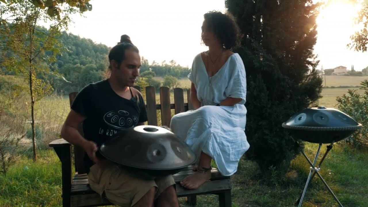 Cha Rêv and Quentin Kayser Handpan and Voice Improvisation at the Singading. D kurd Stainless steel