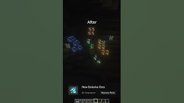 Emisive Ores | Minecraft Resource Pack #shorts