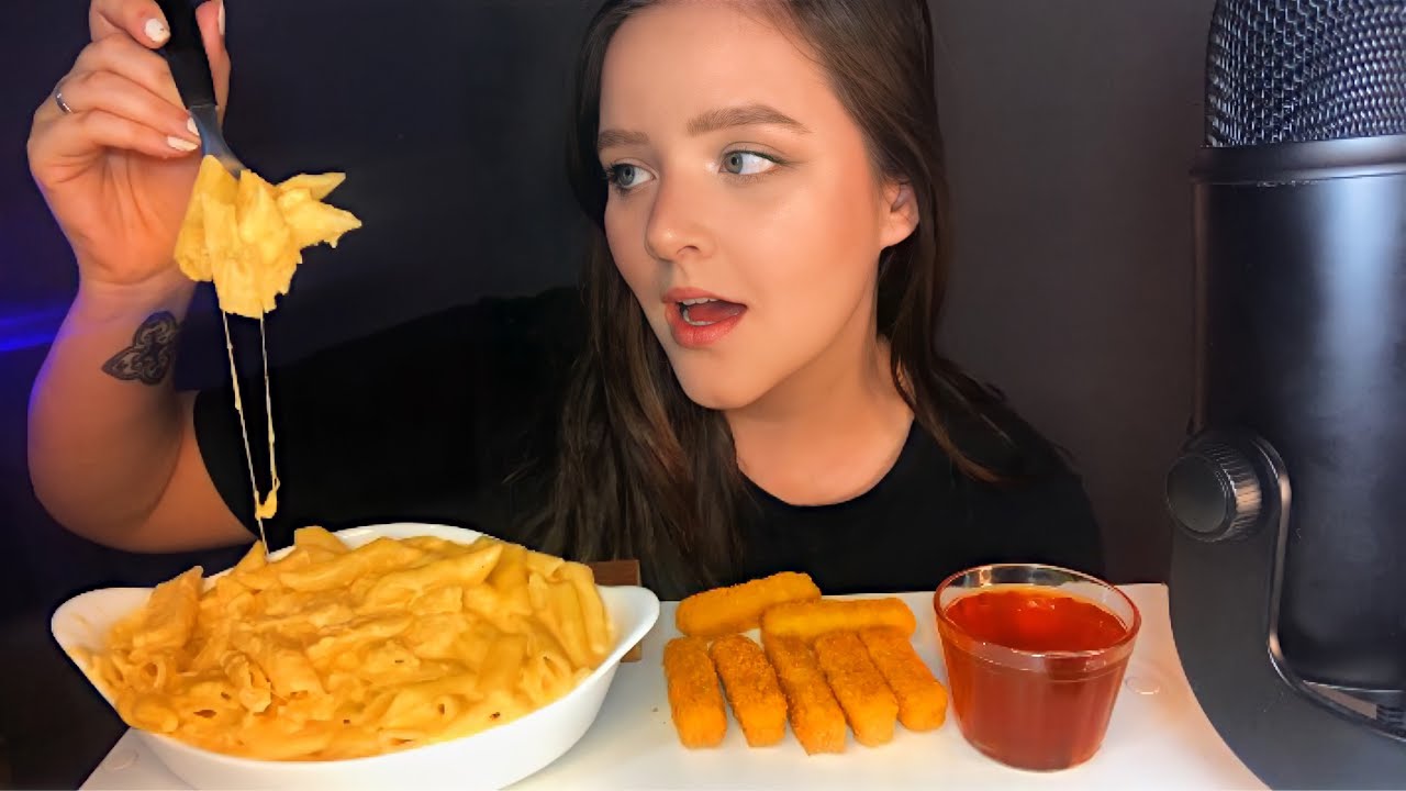 ASSALTARAM MINHA CASA 😰 MACARRÃO COM QUEIJO (MAC N CHEESE) FRANGO e MEL MUKBANG BRASIL| CAMILE ASMR