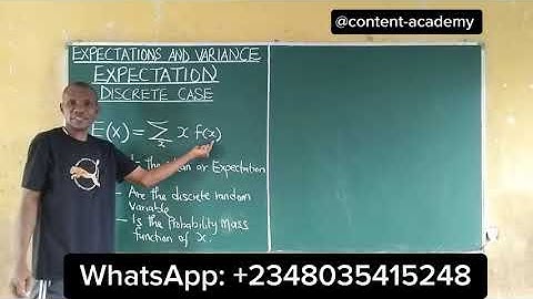 Mean (expected value) of a discrete random variable @content-academy
