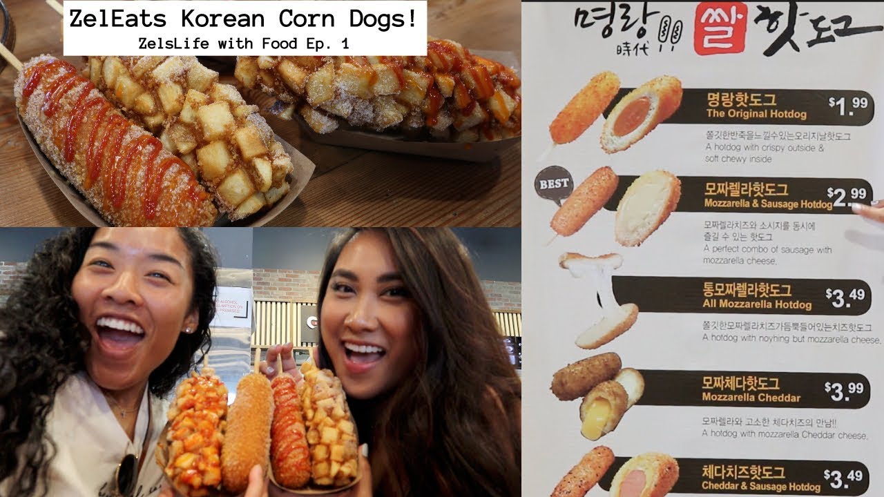 First Time Trying Korean Corn Dogs! 😱 ZelsLife with Food