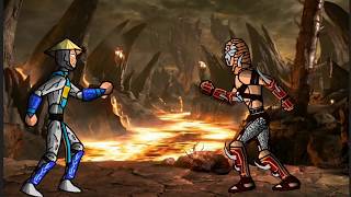 Raiden vs Shao kahn (Mortal kombat) - drawing cartoons 2