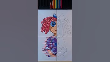 Draw RAGATHA from Amazing Digital Circus in 4 Different Art Styles with Posca Markers part2! #shorts