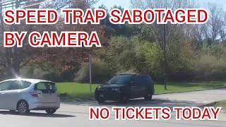 Speed Trap Sabotaged - Cop Abandons Location After Camera Shows Up - Copblock