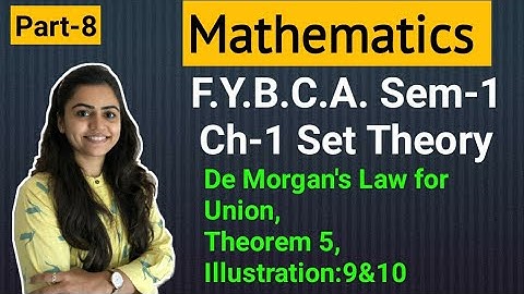 FYBCA | Mathematics | Ch-1 | Part-8 | Set Theory | Sem-1 | By Divya Kathiriya