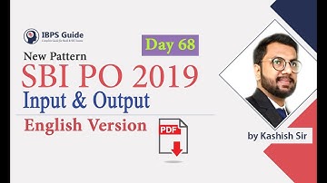 Input & Output | SBI PO 2019 - Reasoning in English | (Day - 68)