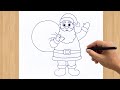 How to Draw a Santa Claus Step by Step | Cute Christmas Santa Drawing Easy Tutorial