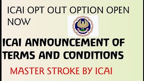 ICAI LATEST UPDATE OPT OUT OPTION FOR NOVEMBER 2020 | OPT OUT OPTION PROCEDURE FOR NOVEMBER EXAMS