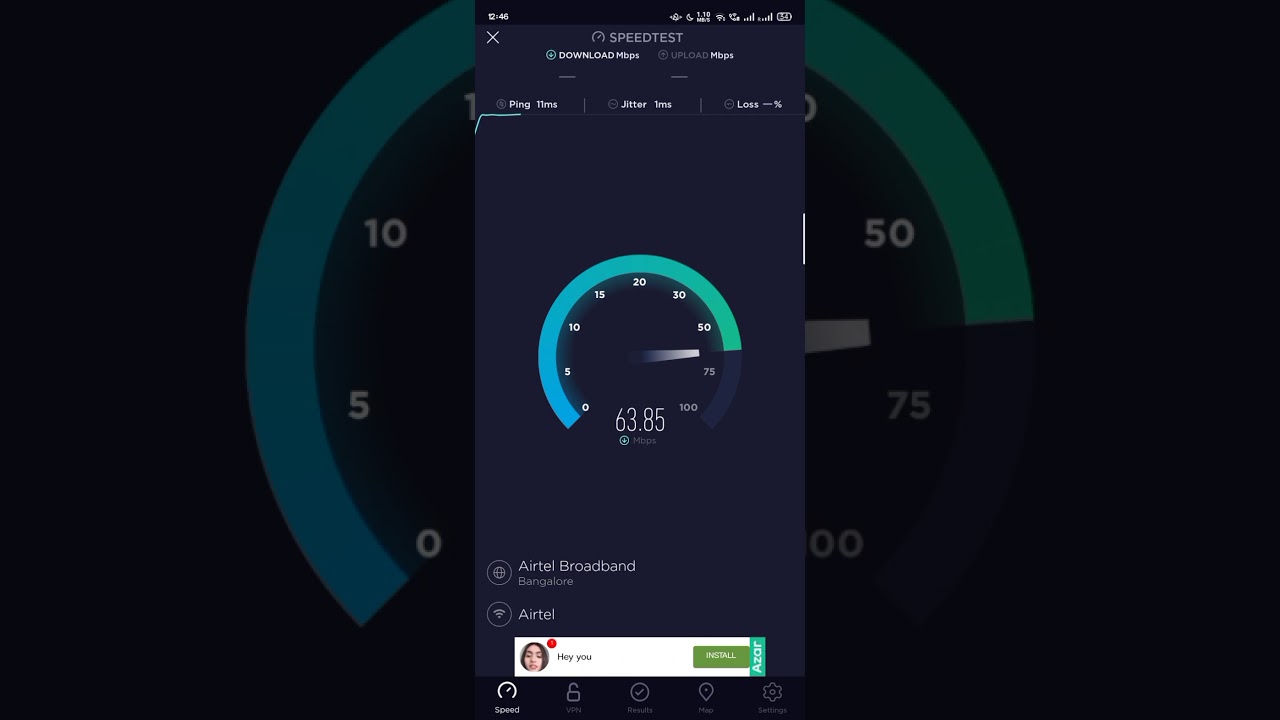 Airtel broadband speed test