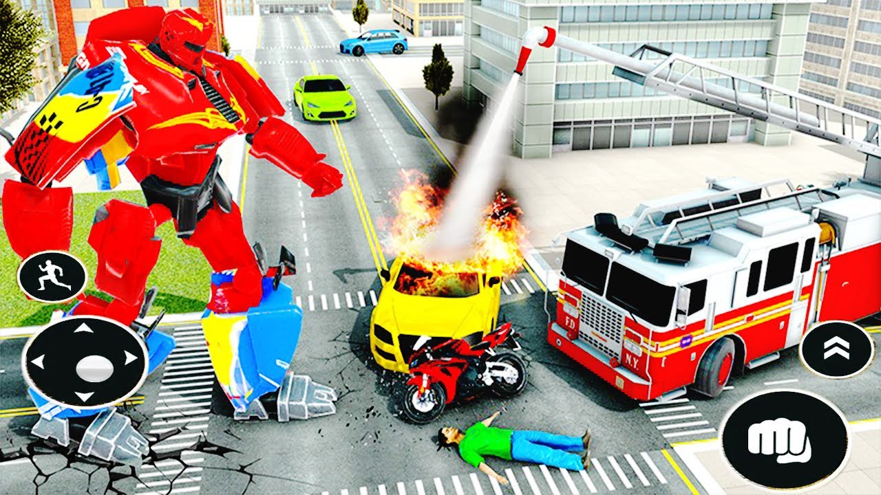 Optimus Prime Multiple Transformation Jet Robot Car Game 2021 - Android Gameplay