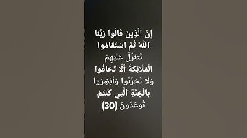سورة فصلت الاية 30