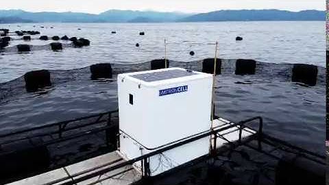 静かな海に佇むUMITRON CELL / UMITRON CELL standing in the calm ocean