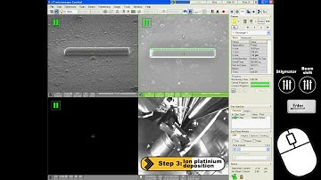 Lift-out by Focused Ion Beam (Step 3_part2): Ion platinum deposition