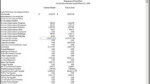 Financial Statements Tutorial- Sage Peachtree: Basics for New Users