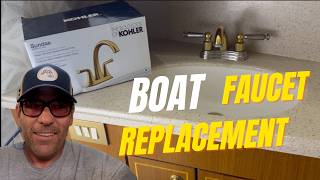 How to replace faucet on boat #diy 