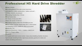 A shredder specifically designed for solid-state drives and electronic waste disposal