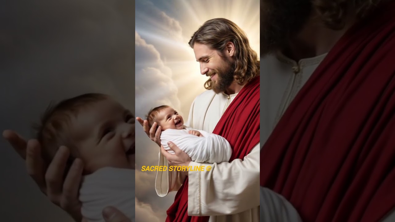 JESUS HOLDS A BABY IN HEAVEN: A MOMENT OF PURE LOVE 🤗🥰  