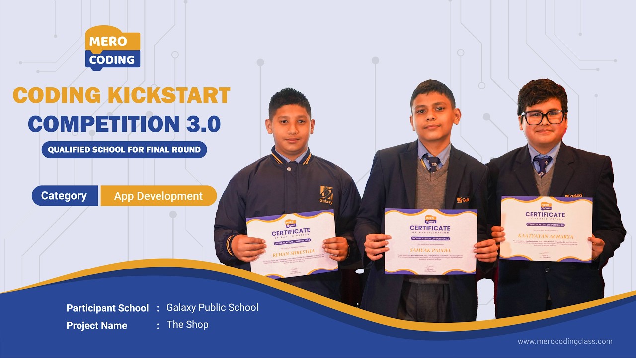Mero Coding Class | Coding Kickstart 3.0 | Galaxy Public School - YouTube