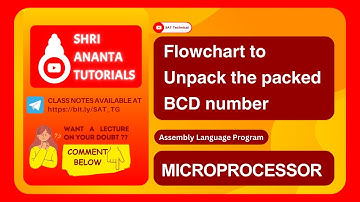 Flowchart to Unpack the packed BCD number #electronicsengineering #8085programming #assemblylanguage