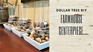 FARMHOUSE CENTERPIECE HOME DECOR DIY ~ Dollar Tree DIY