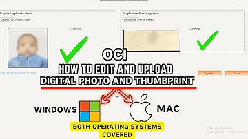 OCI minor - How to prepare APPLICANT Image and THUMB IMPRESSION Image for upload? #ocicard