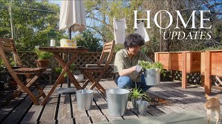 Home Updates | New houseplants, my family visits!! making a bamboo clothesline