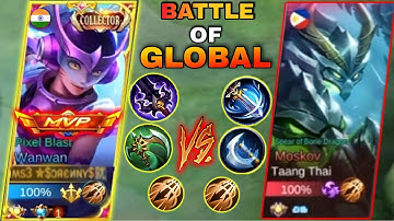 WANWAN VS MOSKOV ( BATTLE OF GLOBAL- HYPER CARRY 🔥) | MLBB