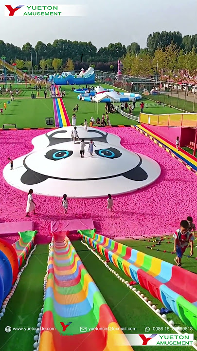 Unpowered park amusement equipment, Panda Jumping Cloud  无动力公园游乐设备熊猫蹦蹦云