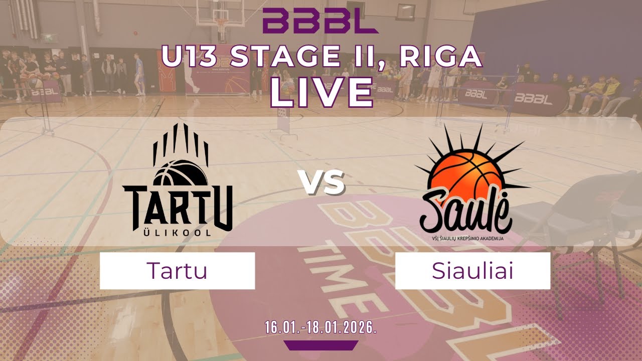 Šiauliai KA Saule 2013 vs Tartu 2013 | BBBL U13 | Stage II