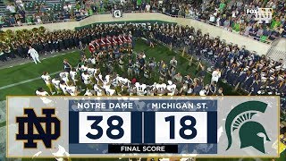 Highlights from the 38-18 win for irish over spartans.