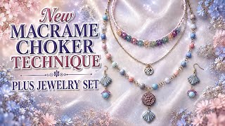 No Sliding Knot Needed! DIY Macrame Choker & Jewelry Set