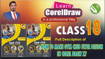 How to Make Gym Club Flyer Design in CorelDRAW | Fitness Flyer Tutorial | CorelDRAW Training