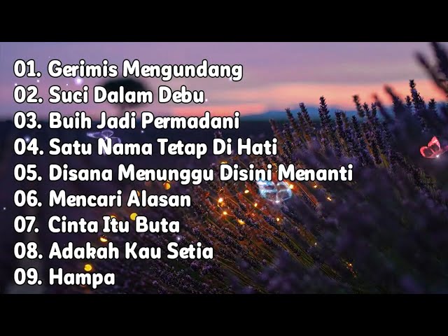 Lagu Malaysia Pengantar Tidur , Gerimis Mengundang 🌺🌺  Cover Lagu🌺 🎶 Akustik full album 🌺🎶 class=