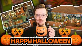 building a nostalgic Halloween suburban house in The Sims 4