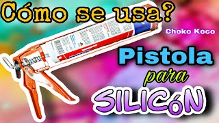 Como se usa la pistola para Silicón (Silicona) / Pistola calafateadora / moldes caseros de silicón