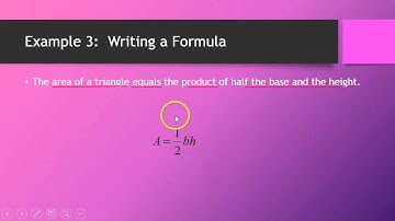 Chapter 2 Lesson 1: Writing Equations