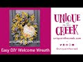 How to Make a Welcome Wreath | Easy DIY Sunflower Wreath | Large Wreath Board | LIVE Stream