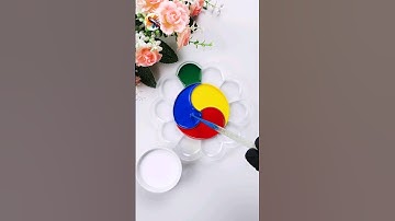 How to create 8 new colors from 3 primary colors #colormixing #paintmixing #colors #shorts