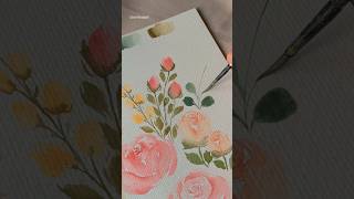 loose flower bouquet watercolor painting art painting