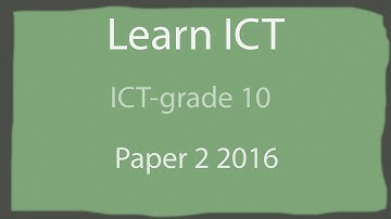 EDEXCEL : ICT IGCSE Paper 2 2016 - TASK AG2