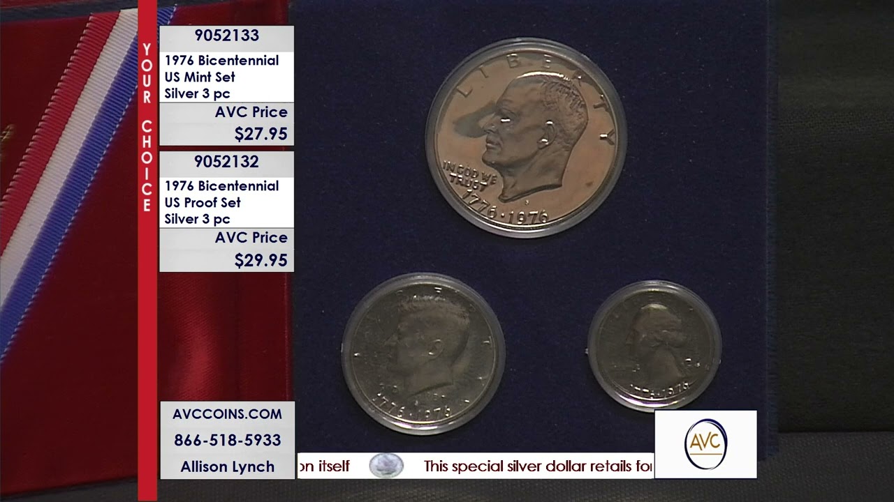1976 Bicentennial US Mint Set & Proof Silver 3 pc Sets - YouTube