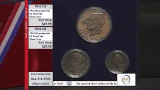 1976 Bicentennial US Mint Set & Proof Silver 3 pc Sets