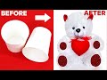 Teddy Bear Making at Home | Teddy Bear Making with Paper Cups | Soft toys Making at Home