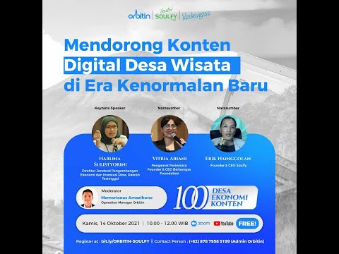 Webinar: Mendorong Konten Digital Desa Wisata di Era Kenormalan Baru