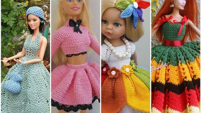 Elaine Croche: Vídeo Aula Crochê - Vestido Boneca Barbie Modelo 2