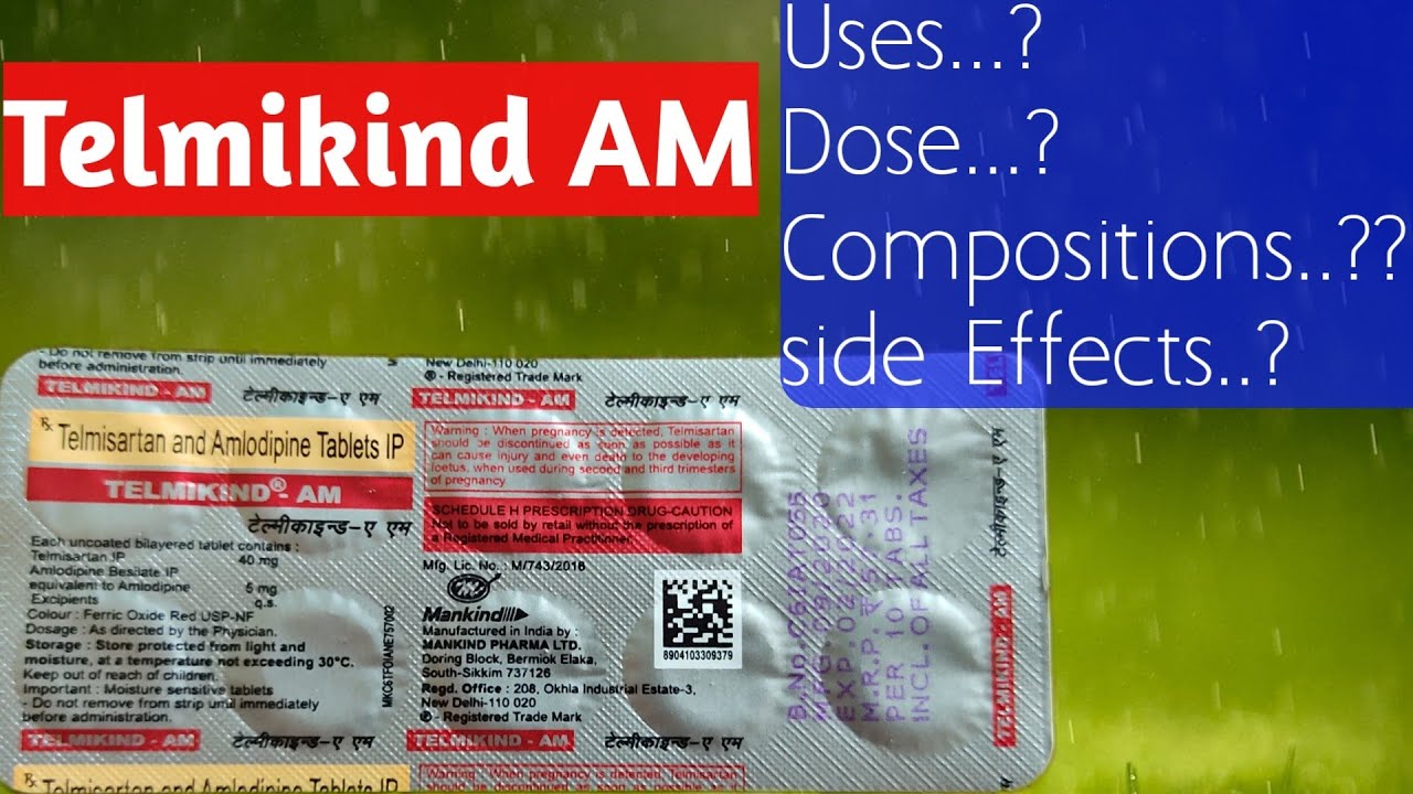 Telmikind AM/Telmisartain+Amlodipin ,Uses,, Doses, Side effects, Contraindications...
