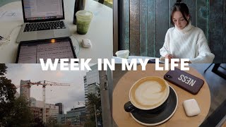 COLLEGE WEEK IN MY LIFE: classes, new coffee shops, workouts, studying, & meal inspo