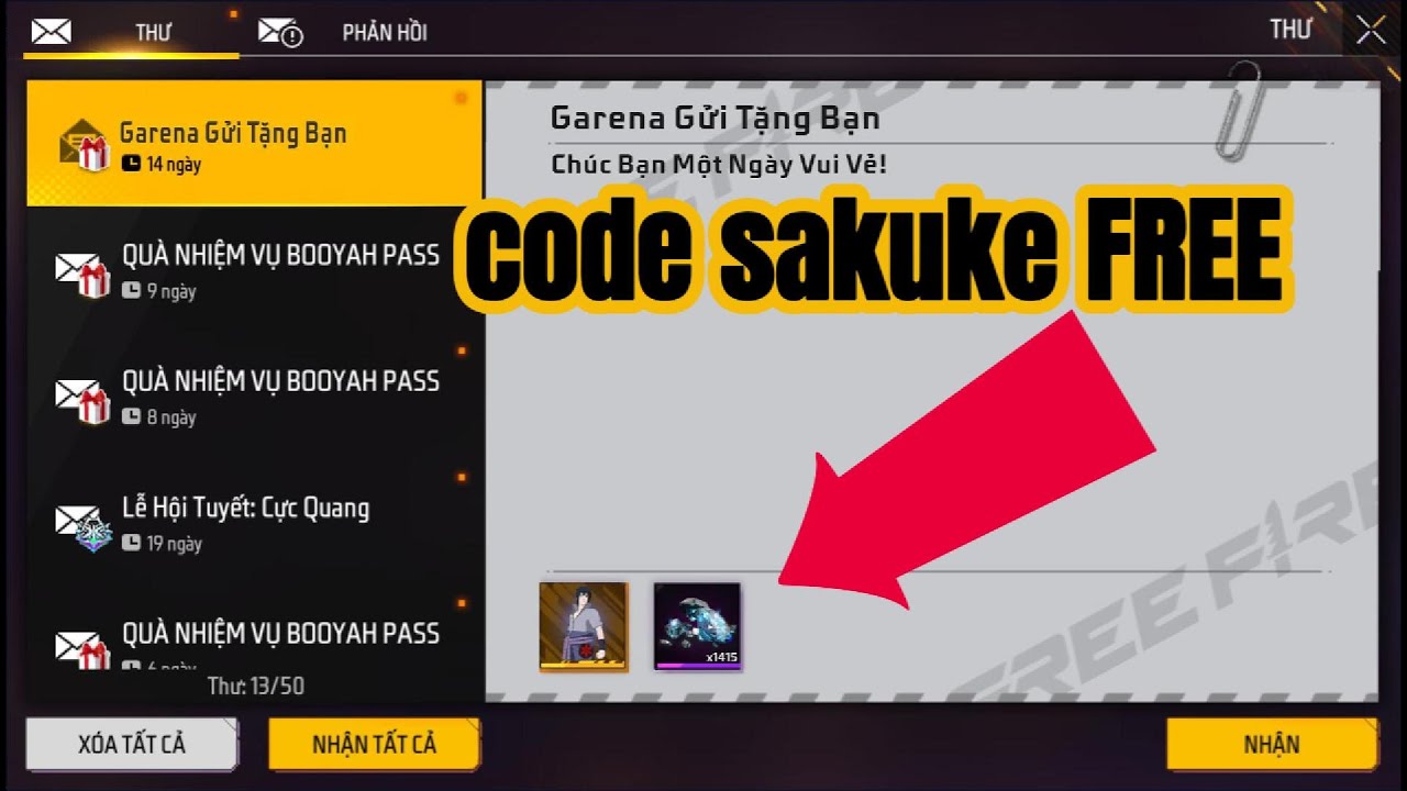 [FREE FIRE] Nhận Code Sasuke Miễn Phí - Cách Nhập Đơn Giản Ai Cũng Làm ...
