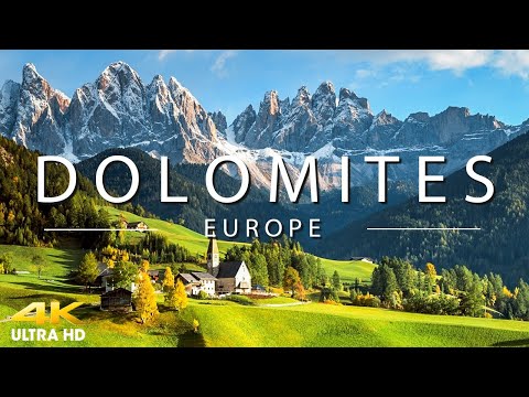 FLYING OVER DOLOMITES (4K UHD) – Relaxing Music With Stunning Beautiful Nature (4K Video Ultra HD)